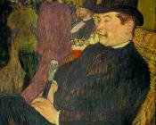 亨利 德 土鲁斯 罗特列克 : Portrait of Monsieur Delaporte at the Jardin de Paris